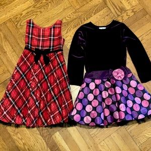 2 girls holiday dresses- size 6x